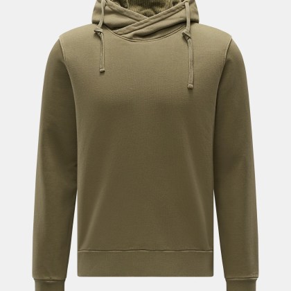 04651/ A trip in a bag - Herren - Kapuzenpullover %27AF Cord Hoodie%27 oliv 04651/ A trip in a bag - Herren - Kapuzenpullover %27AF Cord Hoodie%27 oliv