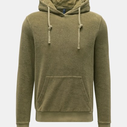 04651/ A trip in a bag - Herren - Frottee-Kapuzenpullover oliv 04651/ A trip in a bag - Herren - Frottee-Kapuzenpullover oliv