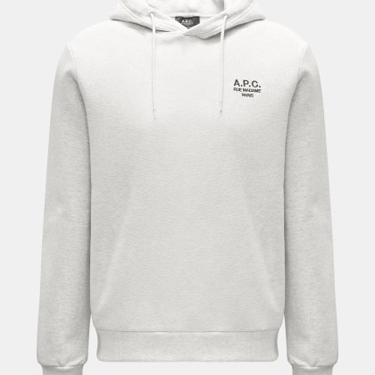 A.P.C. - Herren - Kapuzenpullover %27Standard Rue Madame%27 hellgrau meliert A.P.C. - Herren - Kapuzenpullover %27Standard Rue Madame%27 hellgrau meliert