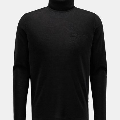 Weber+Weber - Herren - Merino Rollkragenpullover schwarz Weber+Weber - Herren - Merino Rollkragenpullover schwarz