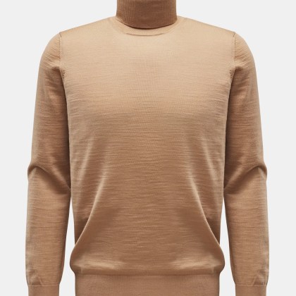 von Braun - Herren - Merino Feinstrick-Rollkragenpullover beige von Braun - Herren - Merino Feinstrick-Rollkragenpullover beige