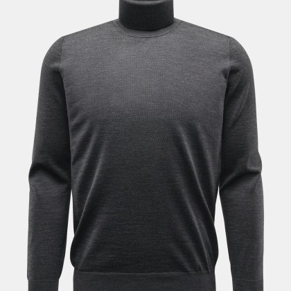 von Braun - Herren - Merino Feinstrick-Rollkragenpullover anthrazit von Braun - Herren - Merino Feinstrick-Rollkragenpullover anthrazit
