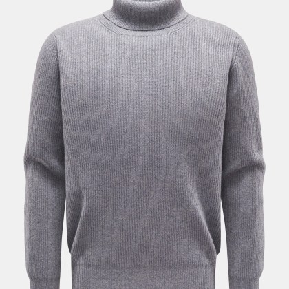 von Braun - Herren - Cashmere Rollkragenpullover grau von Braun - Herren - Cashmere Rollkragenpullover grau