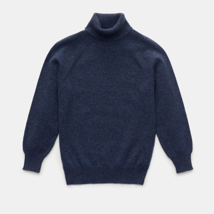 von Braun - Herren - Kinder Cashmere Rollkragenpullover graublau von Braun - Herren - Kinder Cashmere Rollkragenpullover graublau