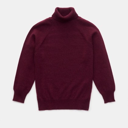 von Braun - Herren - Kinder Cashmere Rollkragenpullover bordeaux von Braun - Herren - Kinder Cashmere Rollkragenpullover bordeaux