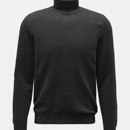 Fedeli - Herren - Cashmere Rollkragenpullover %27Derby Slim%27 dunkelgrau Fedeli - Herren - Cashmere Rollkragenpullover %27Derby Slim%27 dunkelgrau
