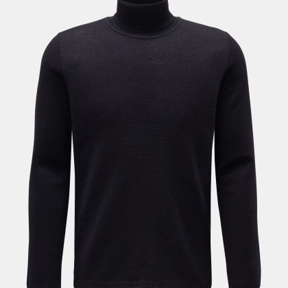 04651/ A trip in a bag - Herren - Merino Rollkragenpullover %27Oyster%27 navy 04651/ A trip in a bag - Herren - Merino Rollkragenpullover %27Oyster%27 navy