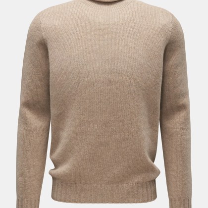 04651/ A trip in a bag - Herren - Pullover %27Blended Mock%27 hellbraun 04651/ A trip in a bag - Herren - Pullover %27Blended Mock%27 hellbraun