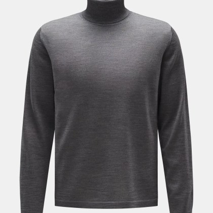 04651/ A trip in a bag - Herren - Merino Feinstrick-Rollkragenpullover %27Oyster%27 grau 04651/ A trip in a bag - Herren - Merino Feinstrick-Rollkragenpullover %27Oyster%27 grau