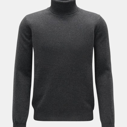 von Braun - Herren - Cashmere Rollkragenpullover dunkelgrau von Braun - Herren - Cashmere Rollkragenpullover dunkelgrau