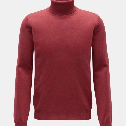 von Braun - Herren - Cashmere Rollkragenpullover rot von Braun - Herren - Cashmere Rollkragenpullover rot