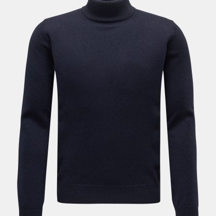 von Braun - Herren - Cashmere Rollkragenpullover navy von Braun - Herren - Cashmere Rollkragenpullover navy
