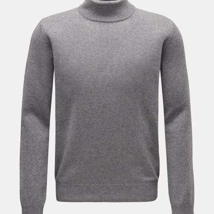von Braun - Herren - Cashmere Rollkragenpullover grau von Braun - Herren - Cashmere Rollkragenpullover grau