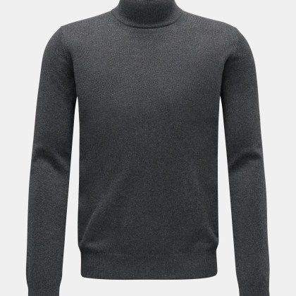 von Braun - Herren - Cashmere Rollkragenpullover dunkelgrau von Braun - Herren - Cashmere Rollkragenpullover dunkelgrau