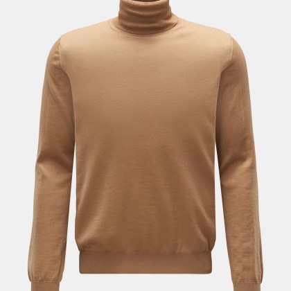 von Braun - Herren - Merino Feinstrick-Rollkragenpullover beige von Braun - Herren - Merino Feinstrick-Rollkragenpullover beige