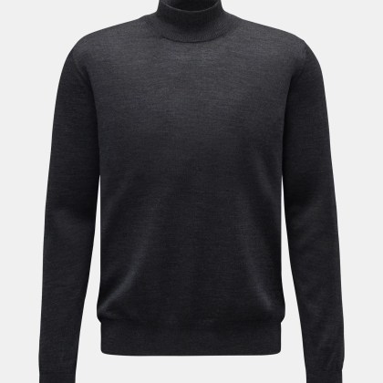 von Braun - Herren - Merino Feinstrick-Pullover dunkelgrau von Braun - Herren - Merino Feinstrick-Pullover dunkelgrau