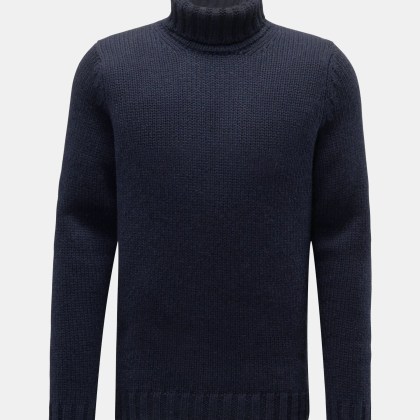 von Braun - Herren - Cashmere Rollkragenpullover navy von Braun - Herren - Cashmere Rollkragenpullover navy