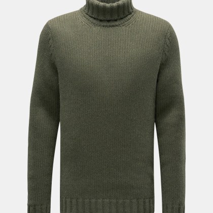 von Braun - Herren - Cashmere Rollkragenpullover oliv von Braun - Herren - Cashmere Rollkragenpullover oliv