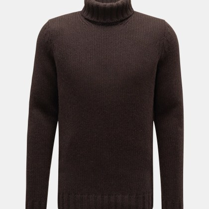 von Braun - Herren - Cashmere Rollkragenpullover dunkelbraun von Braun - Herren - Cashmere Rollkragenpullover dunkelbraun