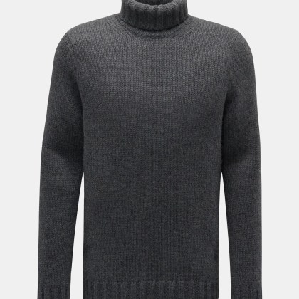 von Braun - Herren - Cashmere Rollkragenpullover dunkelgrau von Braun - Herren - Cashmere Rollkragenpullover dunkelgrau