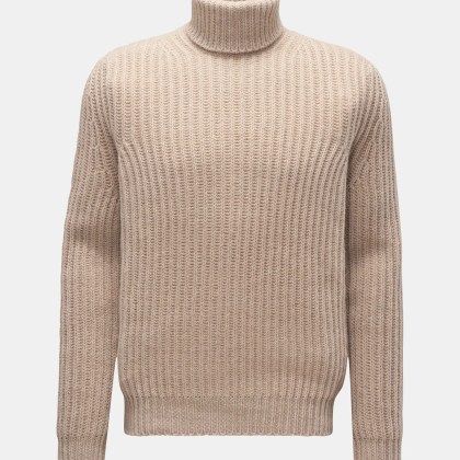 von Braun - Herren - Cashmere Rollkragenpullover beige von Braun - Herren - Cashmere Rollkragenpullover beige