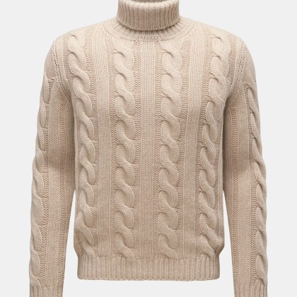 von Braun - Herren - Cashmere Rollkragenpullover beige von Braun - Herren - Cashmere Rollkragenpullover beige