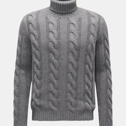 von Braun - Herren - Cashmere Rollkragenpullover grau von Braun - Herren - Cashmere Rollkragenpullover grau