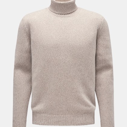 von Braun - Herren - Cashmere Rollkragenpullover beige von Braun - Herren - Cashmere Rollkragenpullover beige