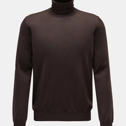 von Braun - Herren - Feinstrick-Rollkragenpullover dunkelbraun von Braun - Herren - Feinstrick-Rollkragenpullover dunkelbraun