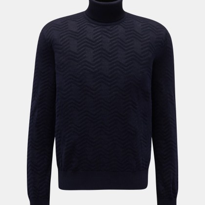 Missoni - Herren - Rollkragenpullover navy Missoni - Herren - Rollkragenpullover navy