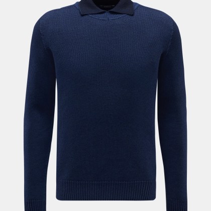 04651/ A trip in a bag - Herren - Pullover %27Foggy Mock%27 dunkelblau 04651/ A trip in a bag - Herren - Pullover %27Foggy Mock%27 dunkelblau