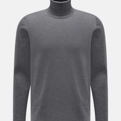 04651/ A trip in a bag - Herren - Merino Rollkragenpullover dunkelgrau 04651/ A trip in a bag - Herren - Merino Rollkragenpullover dunkelgrau