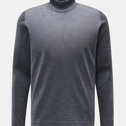 04651/ A trip in a bag - Herren - Rollkragenpullover %27Merino%27 dunkelgrau meliert 04651/ A trip in a bag - Herren - Rollkragenpullover %27Merino%27 dunkelgrau meliert