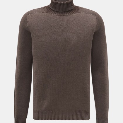 04651/ A trip in a bag - Herren - Rollkragenpullover %27Foggy Turtle%27 graubraun 04651/ A trip in a bag - Herren - Rollkragenpullover %27Foggy Turtle%27 graubraun