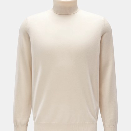 Brunello Cucinelli - Herren - Cashmere Rollkragenpullover creme Brunello Cucinelli - Herren - Cashmere Rollkragenpullover creme