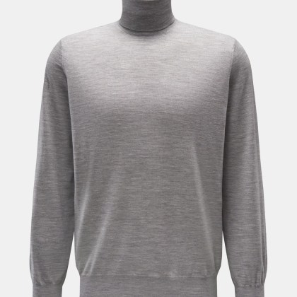 Brunello Cucinelli - Herren - Feinstrick-Rollkragenpullover grau meliert Brunello Cucinelli - Herren - Feinstrick-Rollkragenpullover grau meliert