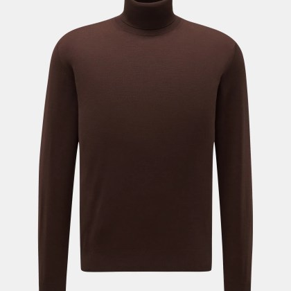 Colombo - Herren - Feinstrick-Rollkragenpullover dunkelbraun Colombo - Herren - Feinstrick-Rollkragenpullover dunkelbraun
