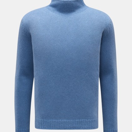 Fedeli - Herren - Cashmere Pullover %27Etna%27 rauchblau Fedeli - Herren - Cashmere Pullover %27Etna%27 rauchblau