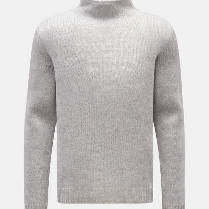 Fedeli - Herren - Cashmere Pullover %27Etna%27 hellgrau meliert Fedeli - Herren - Cashmere Pullover %27Etna%27 hellgrau meliert