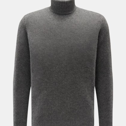 Filippo de Laurentiis - Herren - Rollkragenpullover dunkelgrau meliert Filippo de Laurentiis - Herren - Rollkragenpullover dunkelgrau meliert