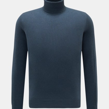 von Braun - Herren - Cashmere Rollkragenpullover graublau von Braun - Herren - Cashmere Rollkragenpullover graublau