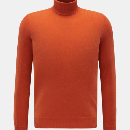 von Braun - Herren - Cashmere Rollkragenpullover orange von Braun - Herren - Cashmere Rollkragenpullover orange