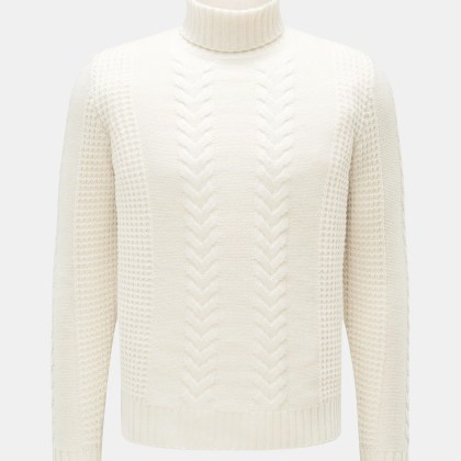 von Braun - Herren - Cashmere Rollkragenpullover creme von Braun - Herren - Cashmere Rollkragenpullover creme