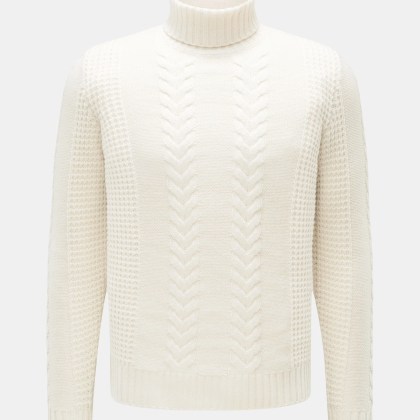 von Braun - Herren - Cashmere Rollkragenpullover creme von Braun - Herren - Cashmere Rollkragenpullover creme