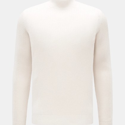 von Braun - Herren - Cashmere Mock Neck Pullover creme von Braun - Herren - Cashmere Mock Neck Pullover creme