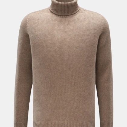 04651/ A trip in a bag - Herren - Rollkragenpullover beige meliert 04651/ A trip in a bag - Herren - Rollkragenpullover beige meliert