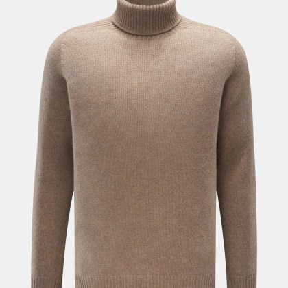 04651/ A trip in a bag - Herren - Rollkragenpullover beige meliert 04651/ A trip in a bag - Herren - Rollkragenpullover beige meliert