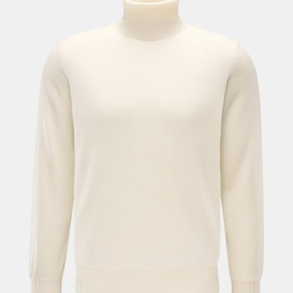 Fioroni - Herren - Cashmere Rollkragenpullover creme Fioroni - Herren - Cashmere Rollkragenpullover creme