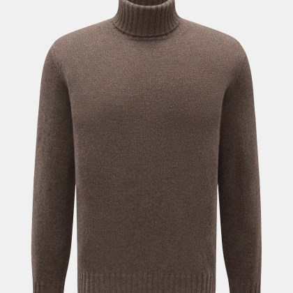 Filippo de Laurentiis - Herren - Cashmere Rollkragenpullover graubraun meliert Filippo de Laurentiis - Herren - Cashmere Rollkragenpullover graubraun meliert