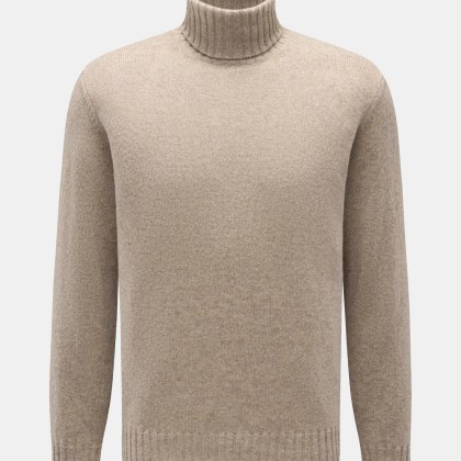 Filippo de Laurentiis - Herren - Cashmere Rollkragenpullover beige meliert Filippo de Laurentiis - Herren - Cashmere Rollkragenpullover beige meliert